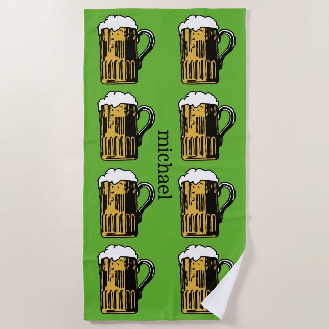 Toalha de praia feita sob encomenda do nome & da (Frente)