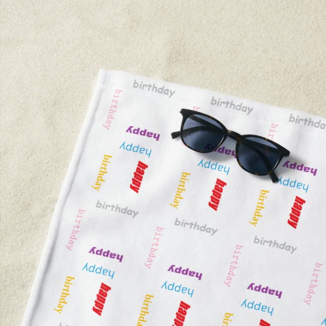 Toalha De Praia Feliz aniversário (In Situ)