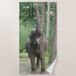 Toalha de praia feliz do elefante