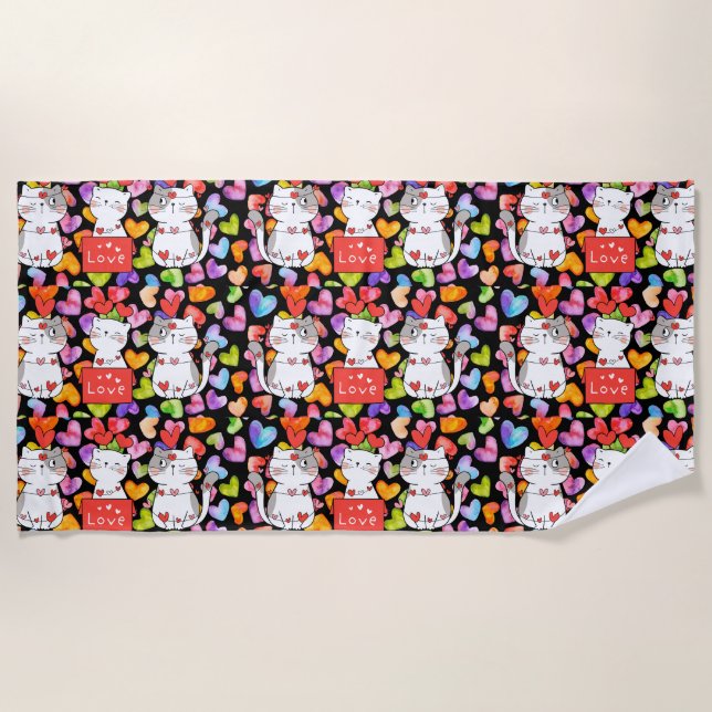 Toalha De Praia Felizes namorados (Frente)