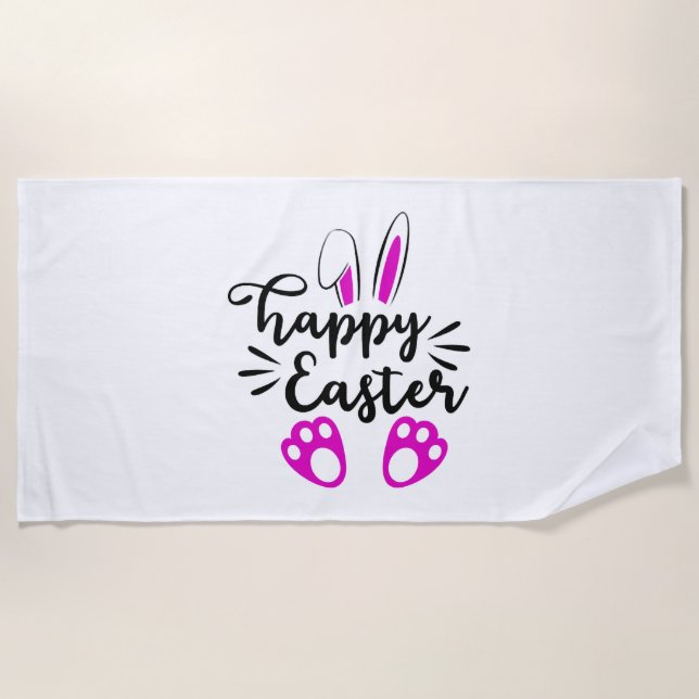Toalha De Praia Felz pascoa (Frente)