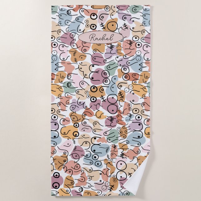 Toalha De Praia feminista divertida (Frente)