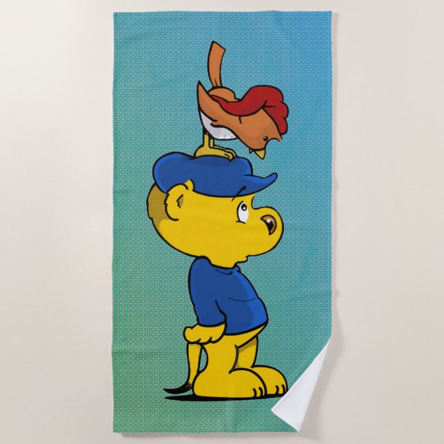 Toalha De Praia Ferald & Birzy | Ferret Mede Whipporwill (Frente)