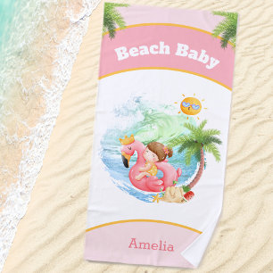 Toalha De Praia Férias de Verão bonitas Nome Beach Girl