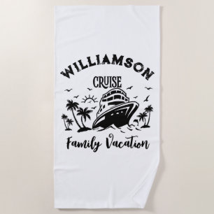 Toalha De Praia Férias familiares personalizadas