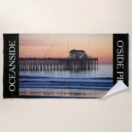 Toalha De Praia Férias Oceanside Pier Cali