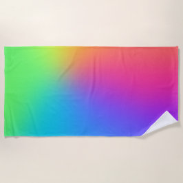 Toalha De Praia Festa de aniversário vívida do arco-íris