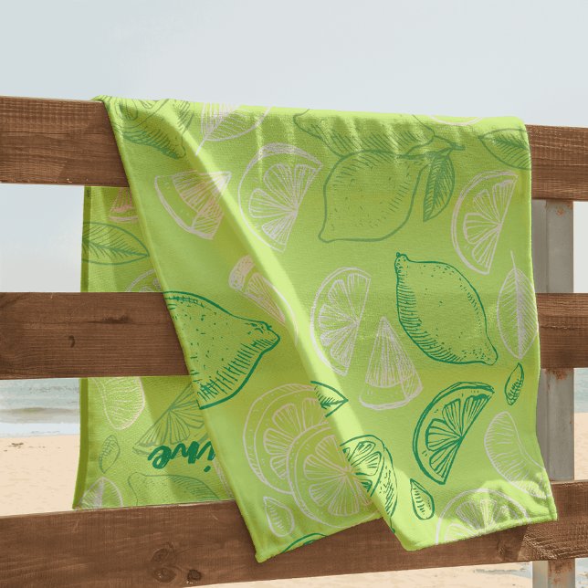 Toalha De Praia Festa de despedida de solteira Bridesmaid Lemon (Criador carregado)