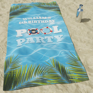 Toalha De Praia Festa de Piscina para Crianças - Torre de Praia da