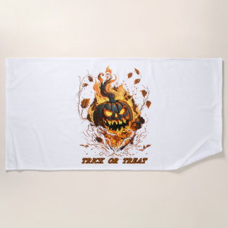 Toalha De Praia Festa legal de Halloween de Pumpkin