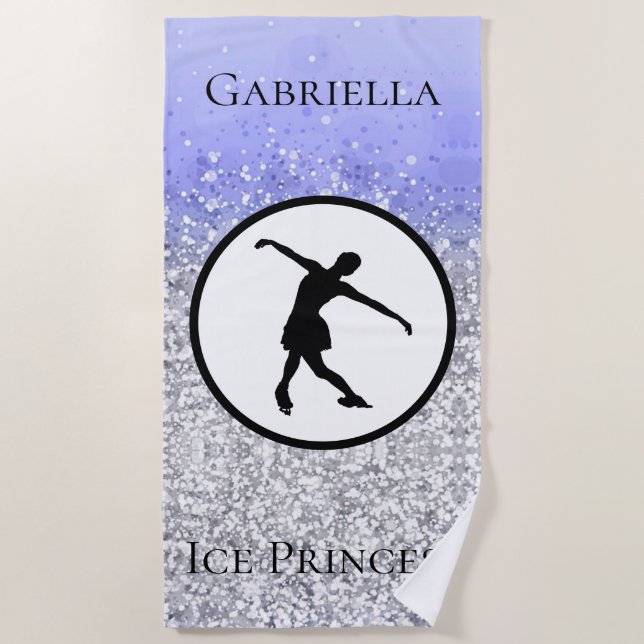Toalha De Praia Figura "Ice Princess" Sparkle Beach Towel (Frente)