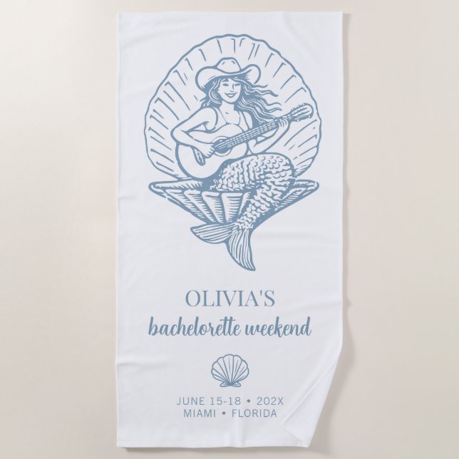 Toalha De Praia Fim de semana de despedida de solteira Cowgirl Cos (Frente)