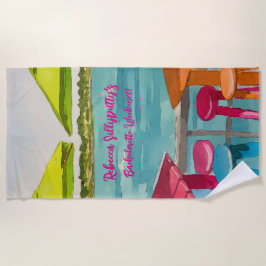 Toalha De Praia Fim de Semana de Despedida de Solteira em Key West