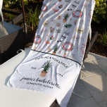 Toalha De Praia Fim de Semana do Abacaxi Tropical Verão Bacheloret<br><div class="desc">As toalhas perfeitas de solteira para a sua festa PINEAPPLE! Nossas toalhas de praia de abacaxi tropicais são a maneira perfeita para sua tripulação chamar toda a atenção para onde quer que você e suas garotas vão! Adicione seu texto personalizado a este design usando as caixas "Editar este modelo design"...</div>