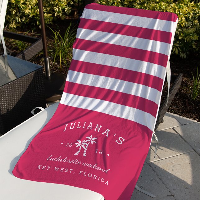 Toalha De Praia Fim de Semana Personalizado de Bachelorette da Fac (Criador carregado)