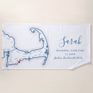 Toalha De Praia Fim de Semana Personalizado de Bachelorette do Cab