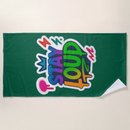 Toalha De Praia Fique alto Grafite Neon Trabalho de arte