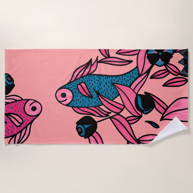 Toalha De Praia Fish Beach Towel (Frente)