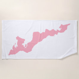 Toalha De Praia Fishers Island Beach Towel - rosa/branco