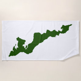 Toalha De Praia Fishers Island Beach Towel - Verde/Branco