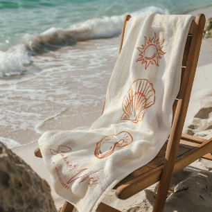 Toalha De Praia Fitas Costeiras   Dolce Vita Summer Vibes Monogram