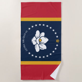 Toalha De Praia Flag do Mississippi - New Magnolia Flag