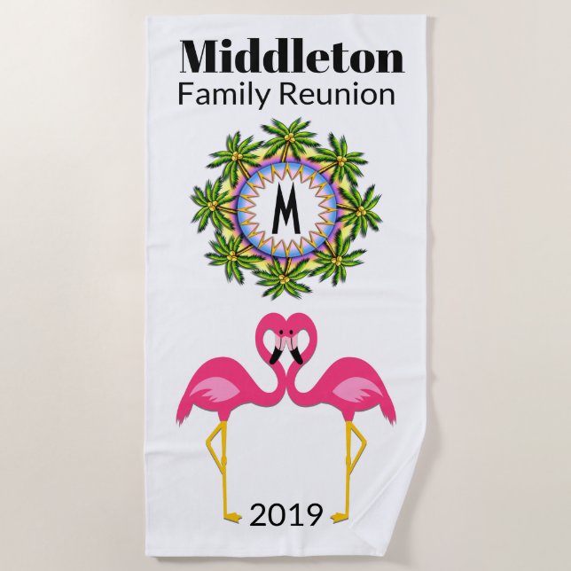Toalha De Praia Flamingo Beach Towel (Frente)