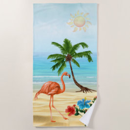 Toalha De Praia Flamingo Beach Towel