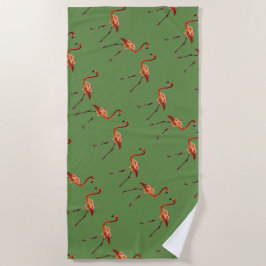 Toalha De Praia Flamingo Birds Beach Towel