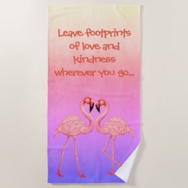 Toalha De Praia Flamingo Dance
