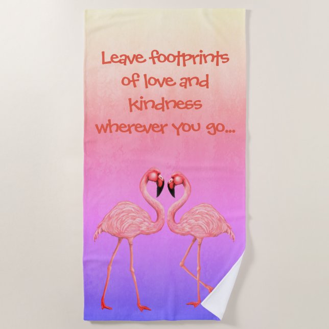 Toalha De Praia Flamingo Dance (Frente)