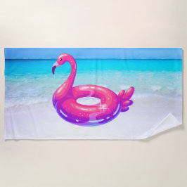 Toalha de Praia Flamingo Rosa