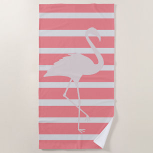 Toalha De Praia Flamingo Rosa