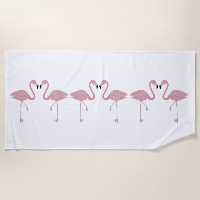 Toalha De Praia Flamingos Beach Towel (Frente)