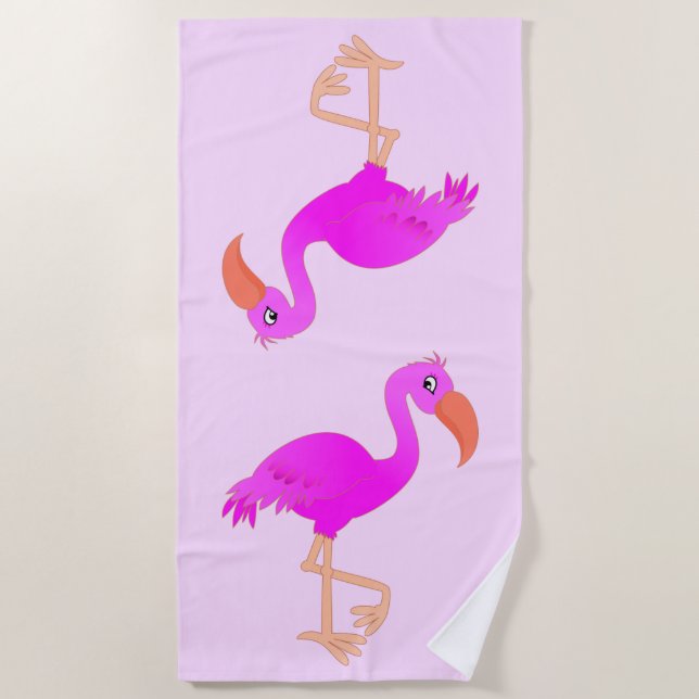 Toalha De Praia Flamingos Beach Towel (Frente)
