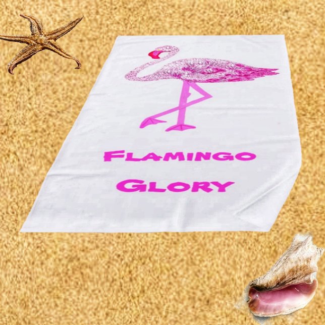 Toalha De Praia Flamingos Glory Beach Towel (Head For sunny beaches, with your Flamingo Glory Beach Towel!)