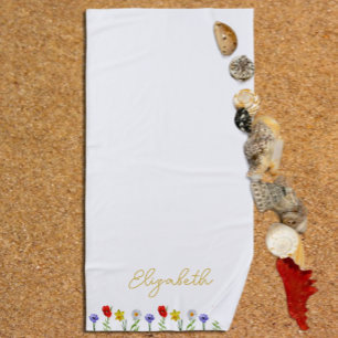 Toalha De Praia Flor selvagem
