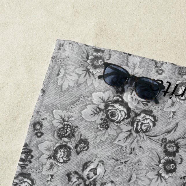 Toalha De Praia Florais de Cinzas Lotsa Personalizadas (In Situ)