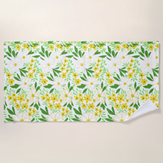 Toalha de praia floral