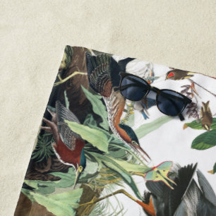 Toalha de praia floral dos animais selvagens dos