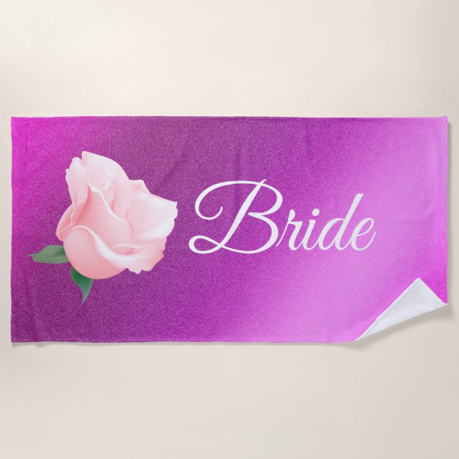 Toalha De Praia Floral Elegante (Frente)