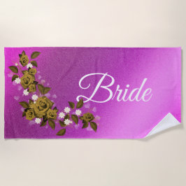 Toalha De Praia Floral Elegante