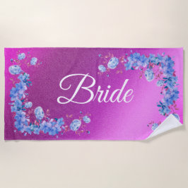 Toalha De Praia Floral Elegante