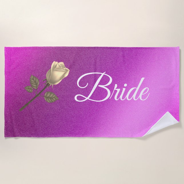 Toalha De Praia Floral Elegante (Frente)