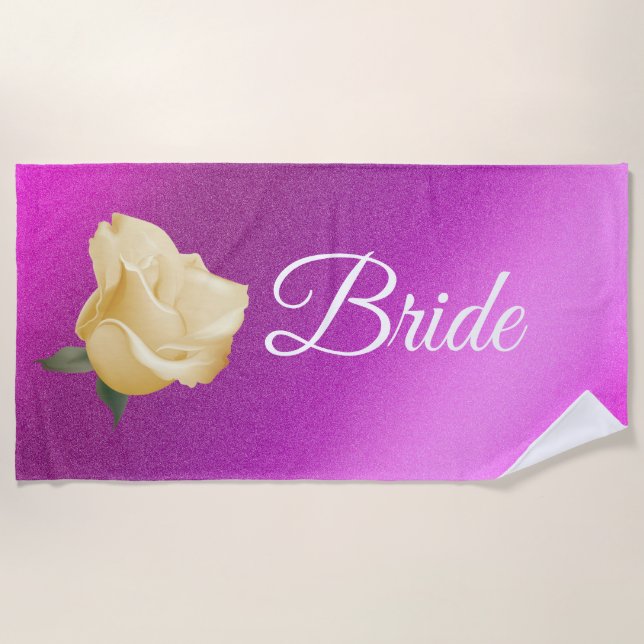 Toalha De Praia Floral Elegante (Frente)