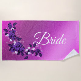 Toalha De Praia Floral Elegante