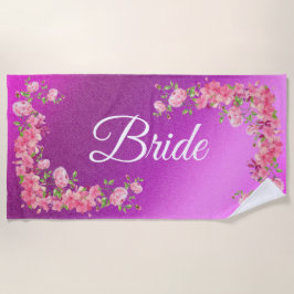 Toalha De Praia Floral Elegante