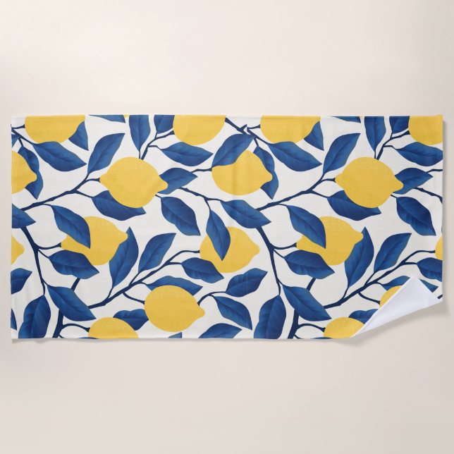 Toalha De Praia Floral estético (Frente)