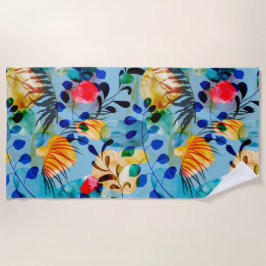 Toalha De Praia Floral estético