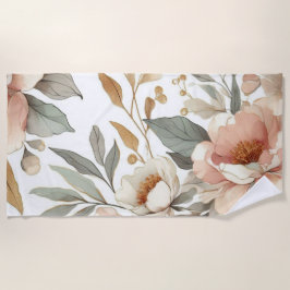 Toalha De Praia Floral rustic vintage elegante na moda